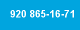 920 865-16-71 920 865-16-71